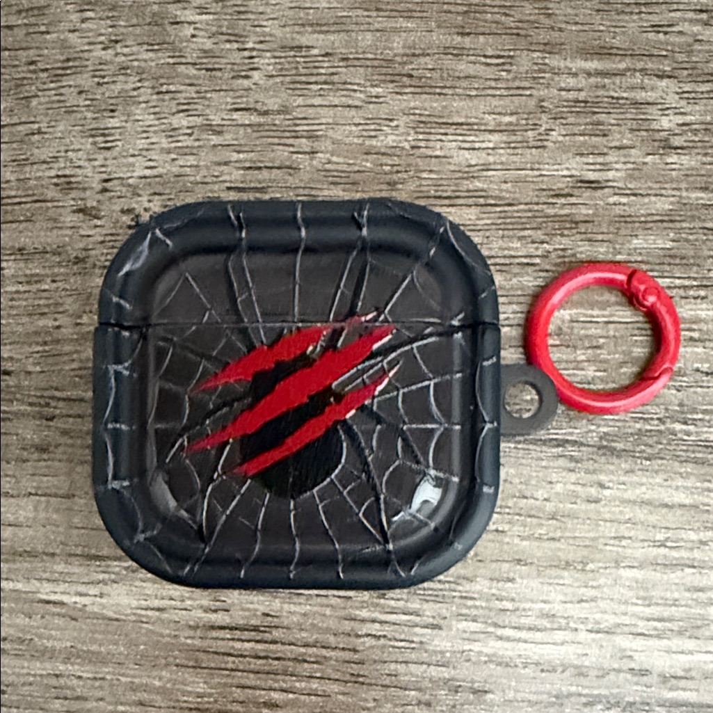 Airpods 4 Spider Web Case With Ring